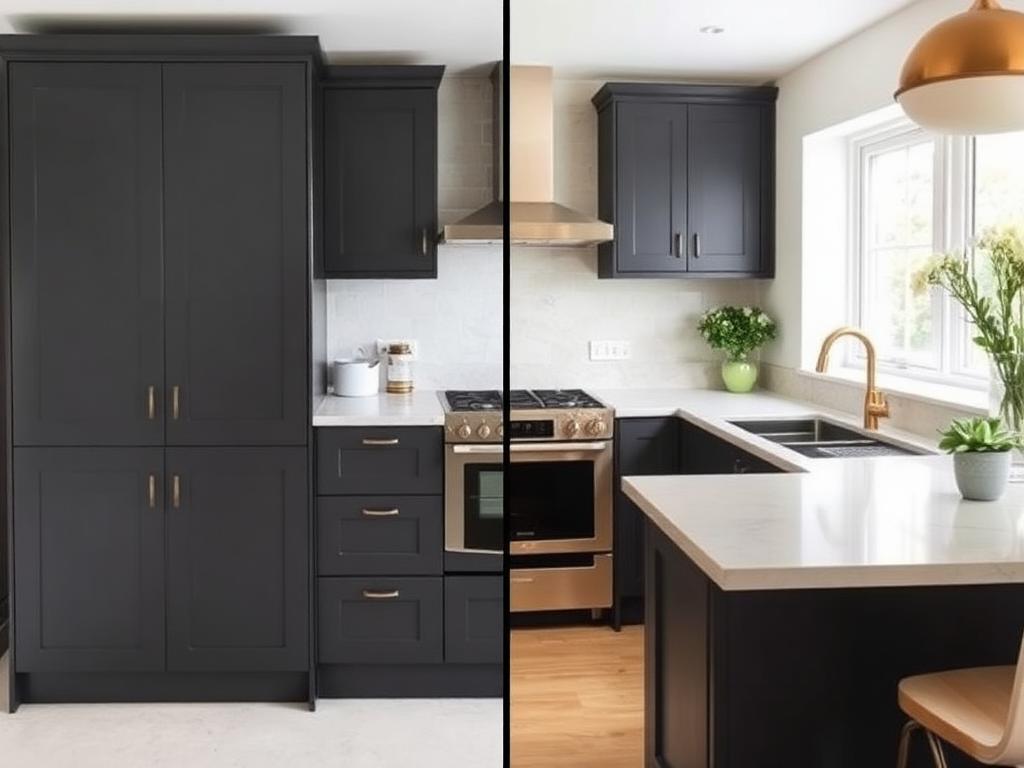 After — Beige to Graphite