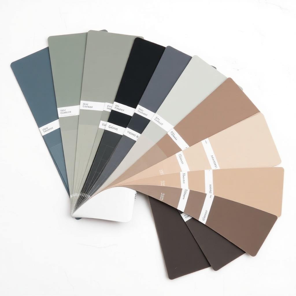 Fan of premium interior paint swatches